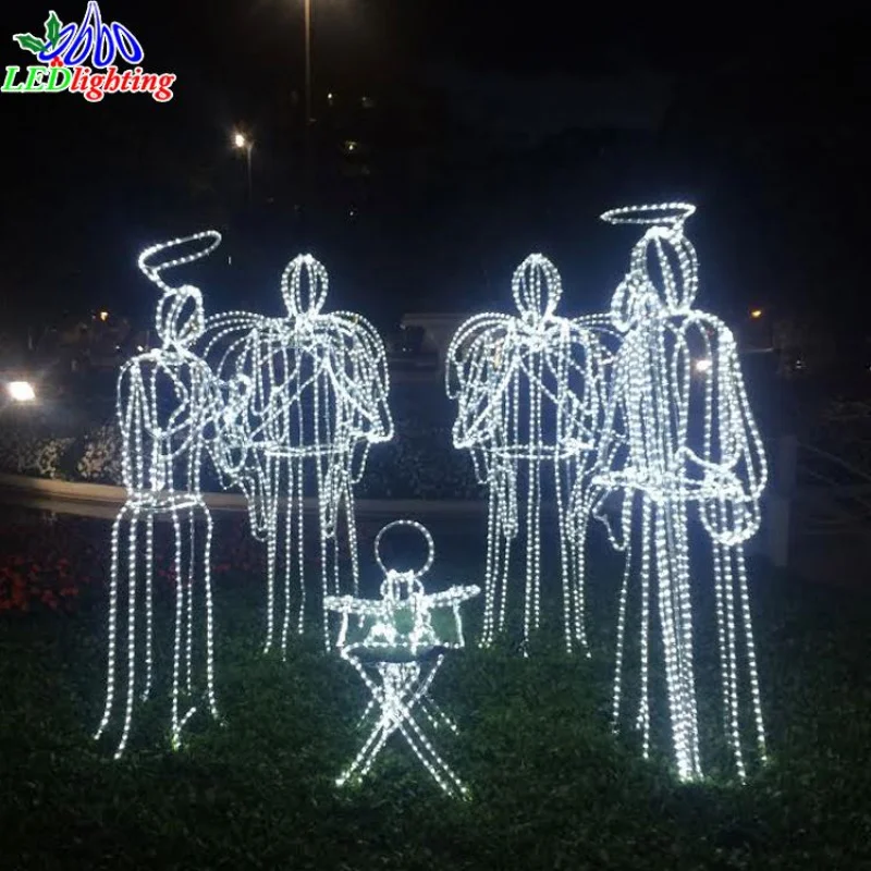 custom.2M High Nativity Scene Outdoor decorations rope lights