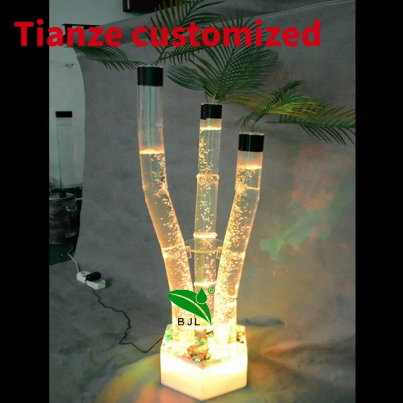 (customized)acrylic glowing plant decoration ,interior decorating lights bar cafe restaurant decoration