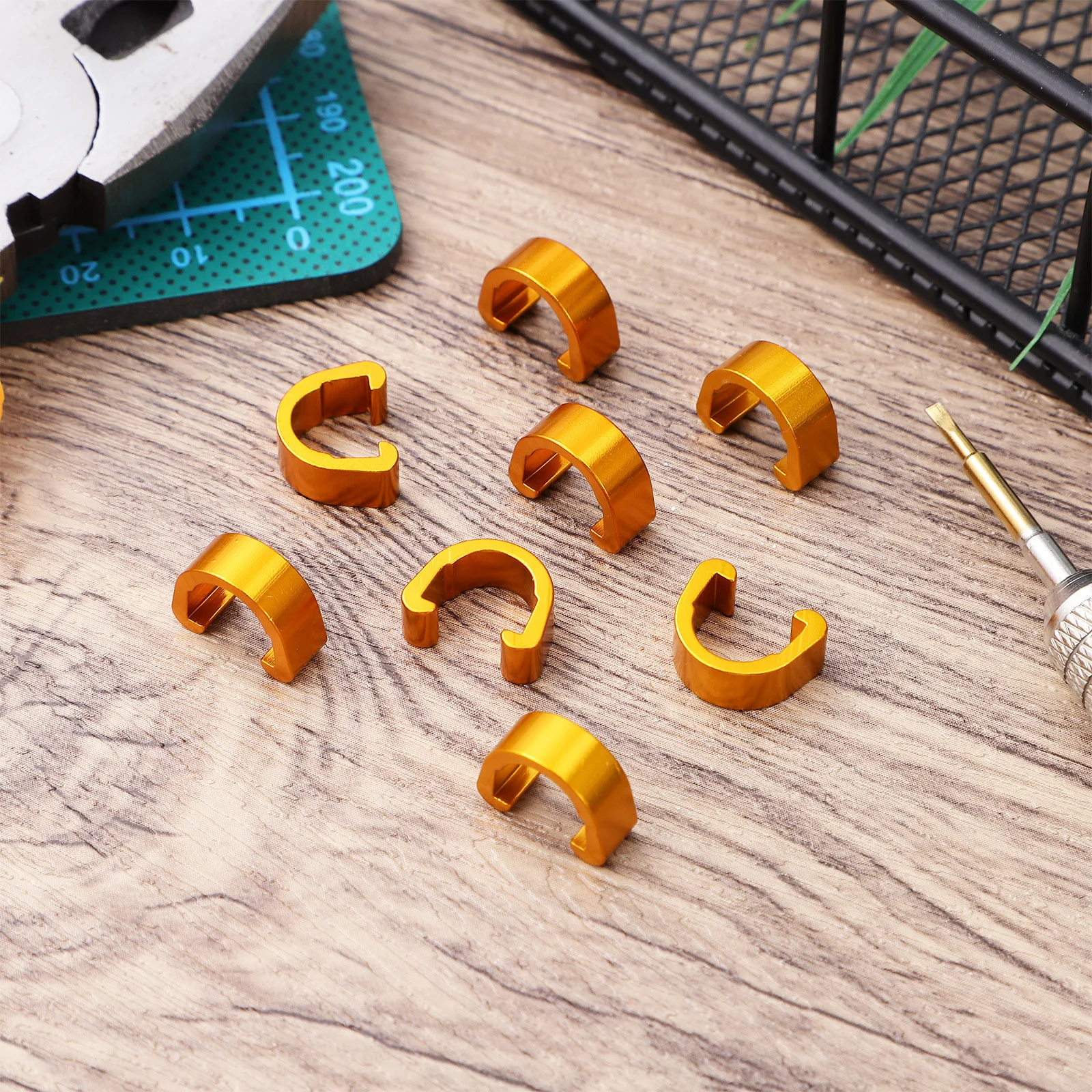 10 قطعة C كليب الدراجة مشبك سبائك الألومنيوم كابل تثبيت خفيفة الوزن دائم لخطوط فرامل دراجة الطريق C على شكل مشبك