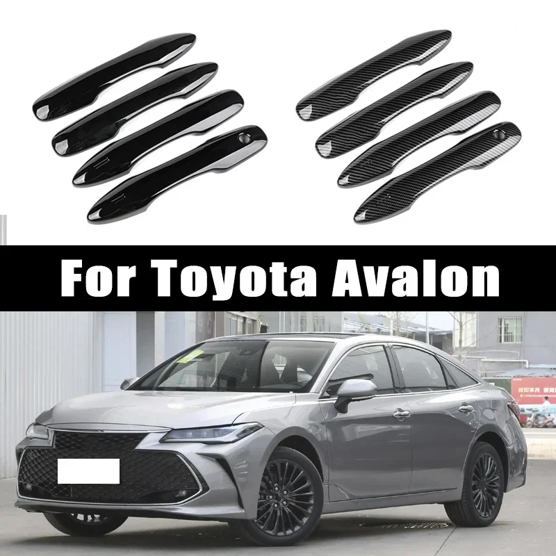 

Carbon Fiber Chrome Car Door Handle Cover Scratch Protective Accessories For Toyota Avalon 2019-2026 2020 2021 2022 2023 2024