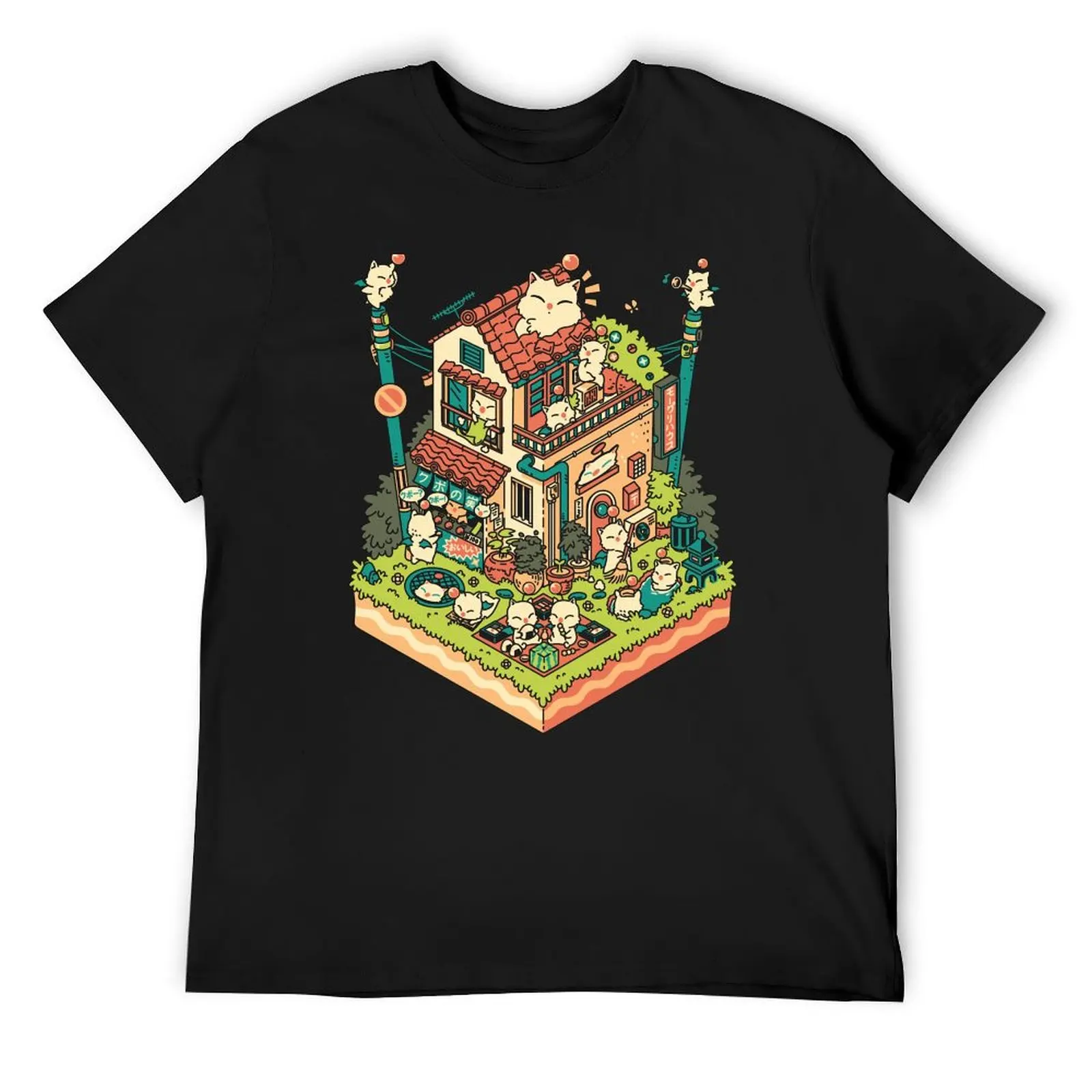 Kupo House T-Shirt anime figures blacks oversized men t shirts