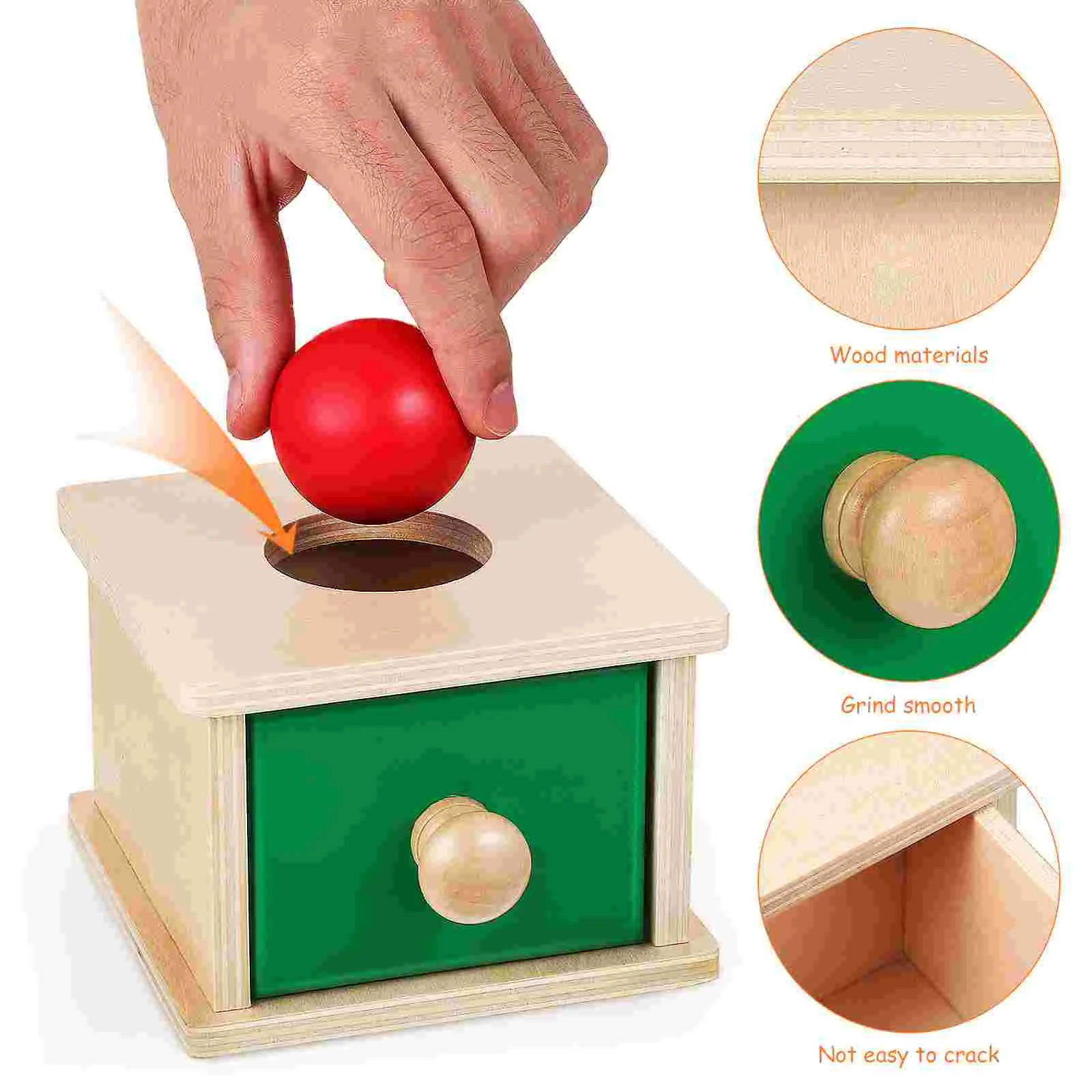 Montessori Teaching Aids Kids Cognitive Toy Motor Skills Children Educational Sensory Kit Ball Drop Wooden Toys for Jigsaw