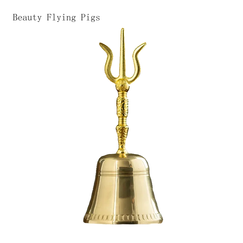 1PCS Metal Artifacts Tantric Buddhist Bells Imitation of Ancient Roads Ringing Bell Diamond Bell pestle Feng Shui Ornament