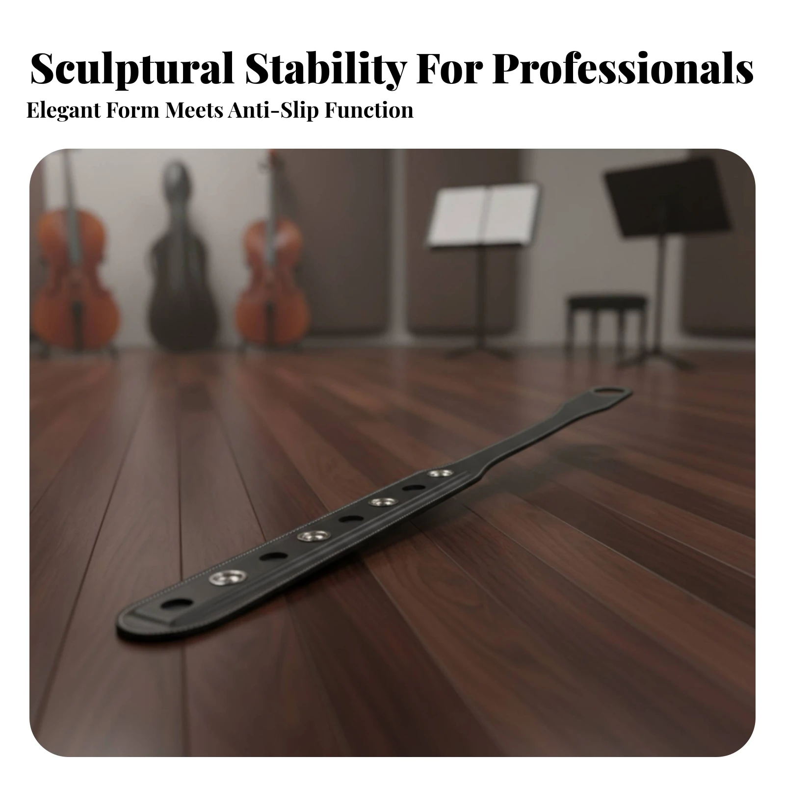 Cello Endpin Anchor Heavy Duty Cello Endpin Holder with Strap Accessory Adjustable Low-Profile for Cellists, Stage Performance