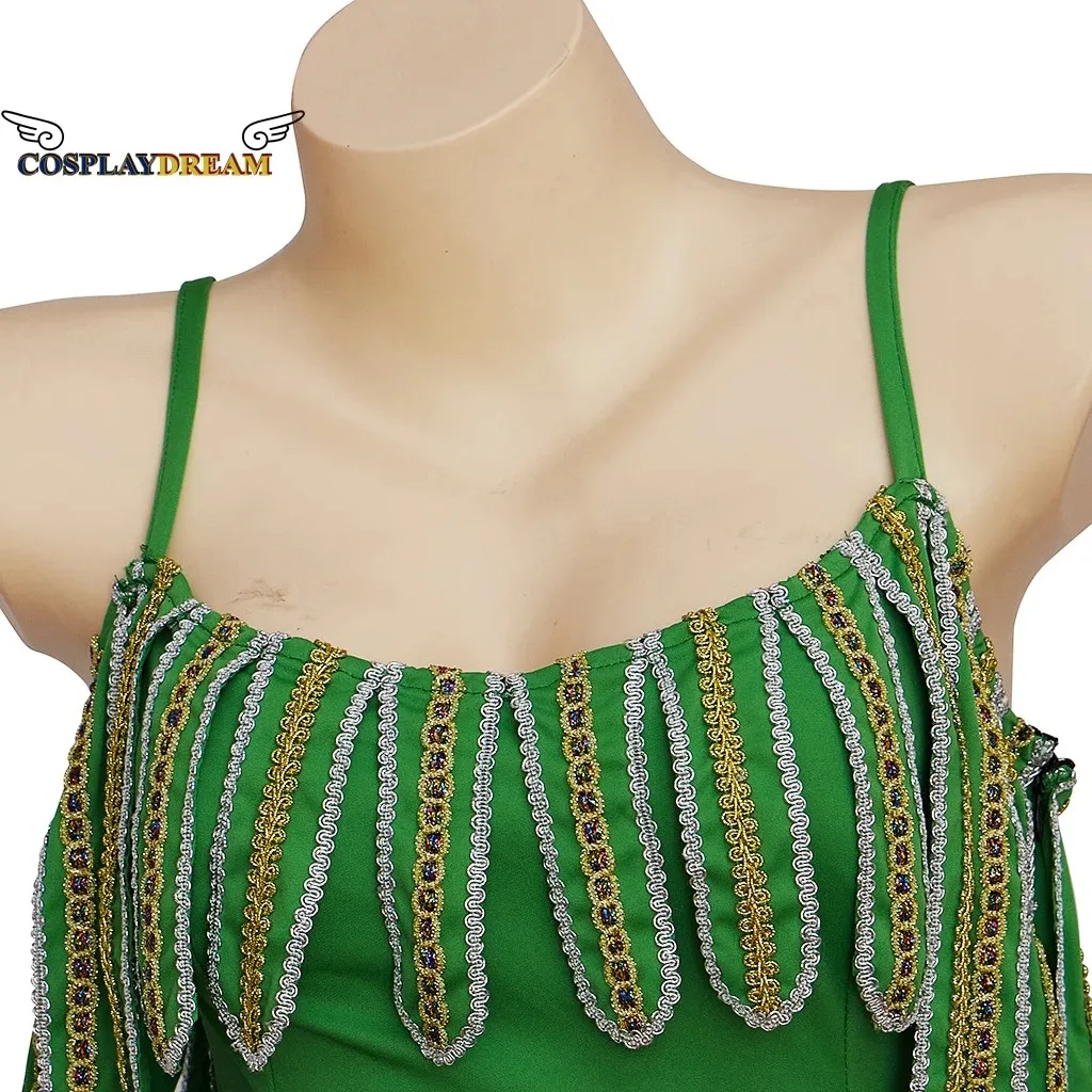 

Cyd Charisse Costume Green Dance Dress Singing in the Rain Cosplay Costume Sexy Suspender Dress Women Halloween Party Dress