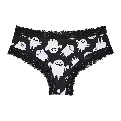 Underwear Women's Lace Edge Sexy Panties Gothic Style Lingerie Rose Skull Personalized Comfortable Breathable Triangle Pants - Image 8