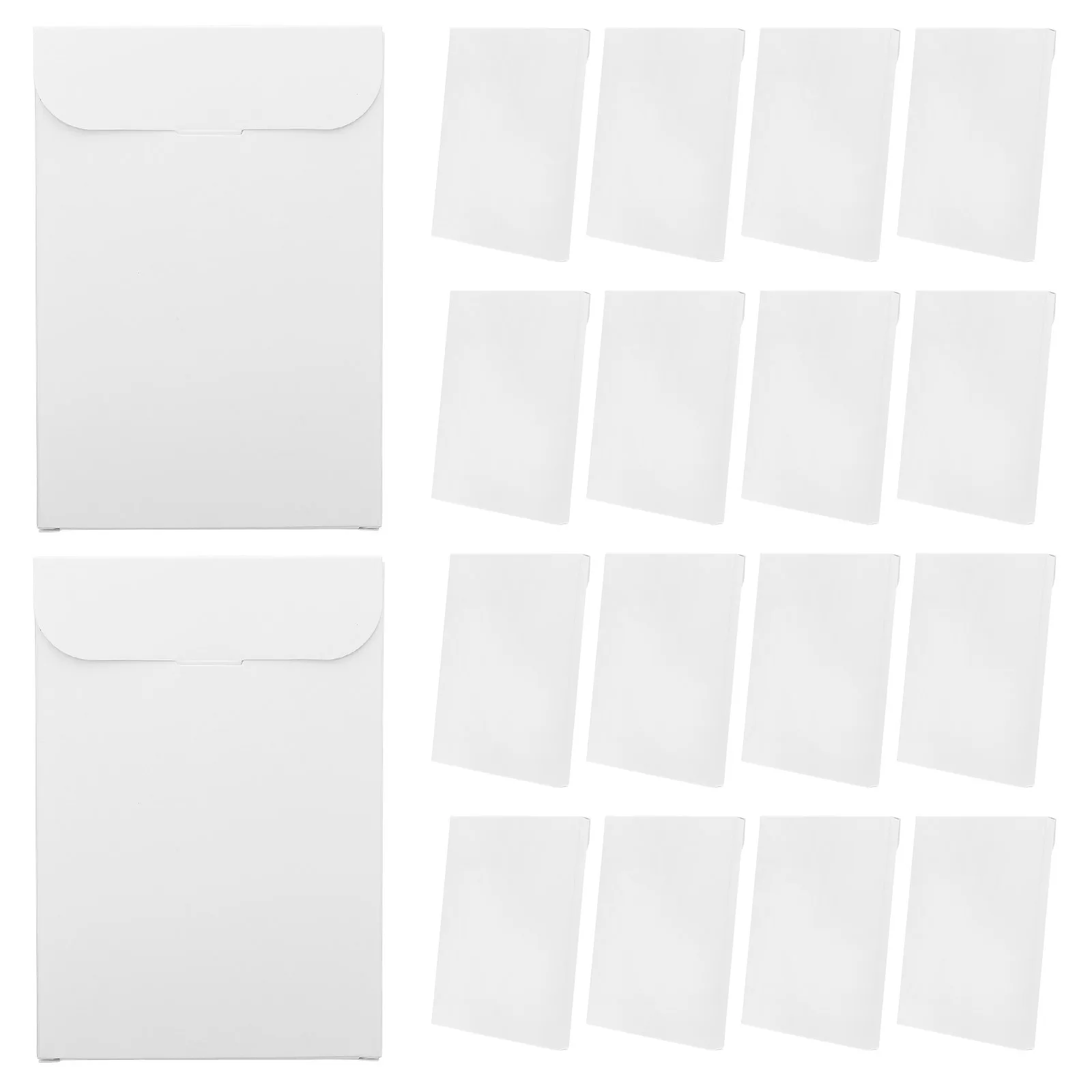 

50Pcs Postcard Container Kraft Paper Card Storage Box Blank Envelope Case for Greeting Cards Photos Documents Card Board Boxes