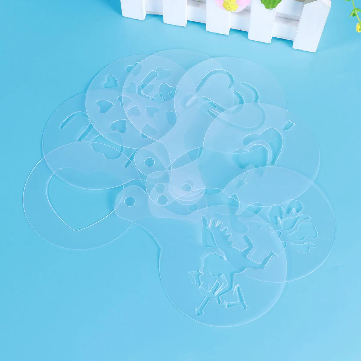 

8Pcs Cake Spray Mold Creative Plastic Fondant Molds Non Stick Environmental Friendly DIY Baking Decorating Tools for Chocolate