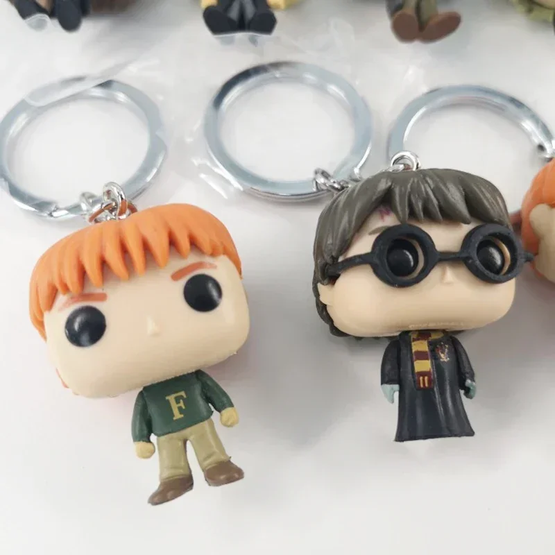 Harried Potter Keychain Toy Hermione Series Ginny Ron Hedwig Snape Fawkes Dementor Luna Pocket Key Ring Chain Toys Gifts