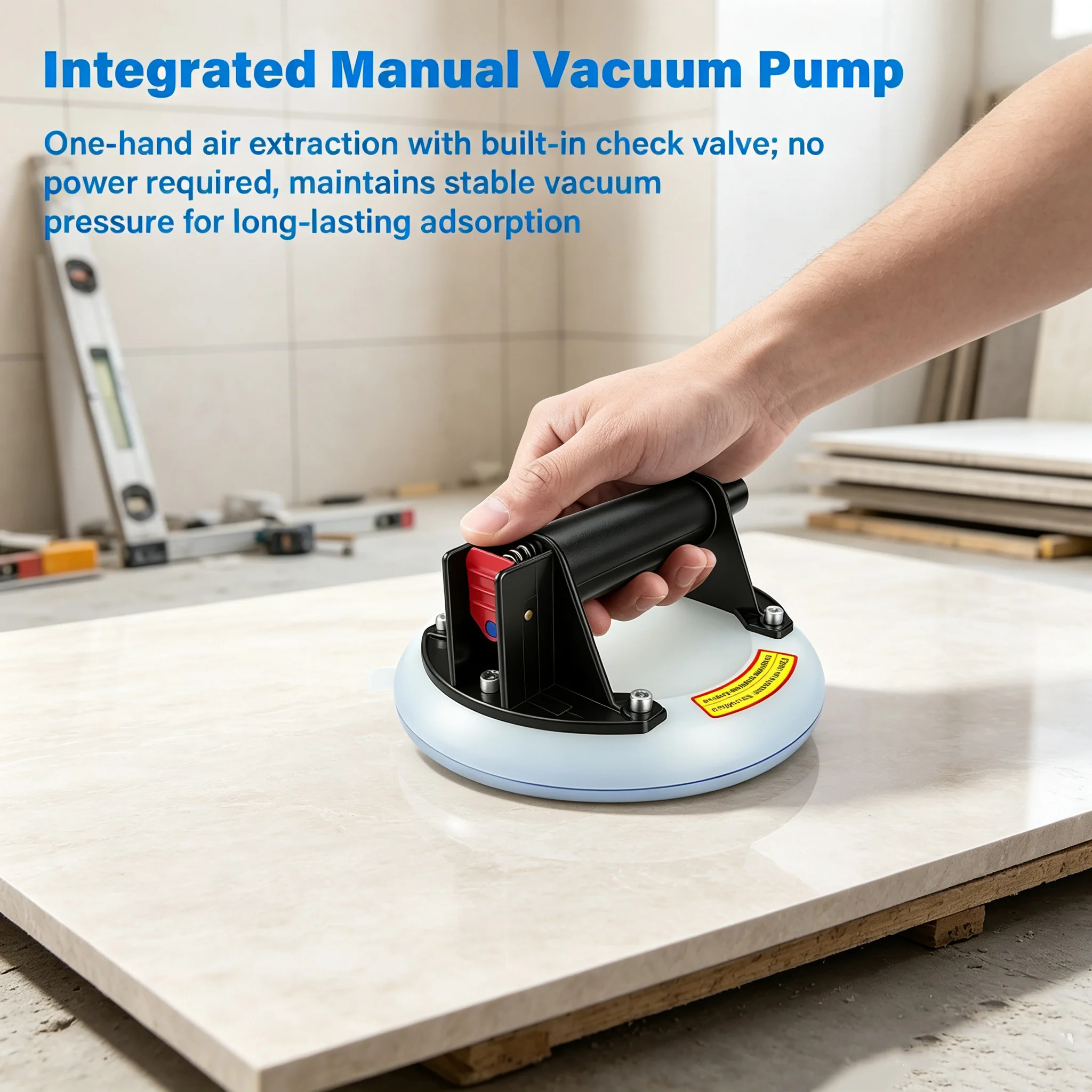 New 8 Inch Vacuum Suction Cup Strong Suction Hand Lifter Glass Lifting Tool Vacuum Suction Lifter for Ceramic Tile Floor