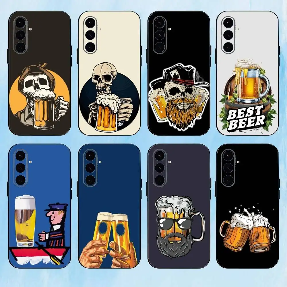 

B-Beer Alcoho Phone Case For Samsung Galaxy A73,A72,A71,A70,A53,A52,A51,Others Soft Black Cover