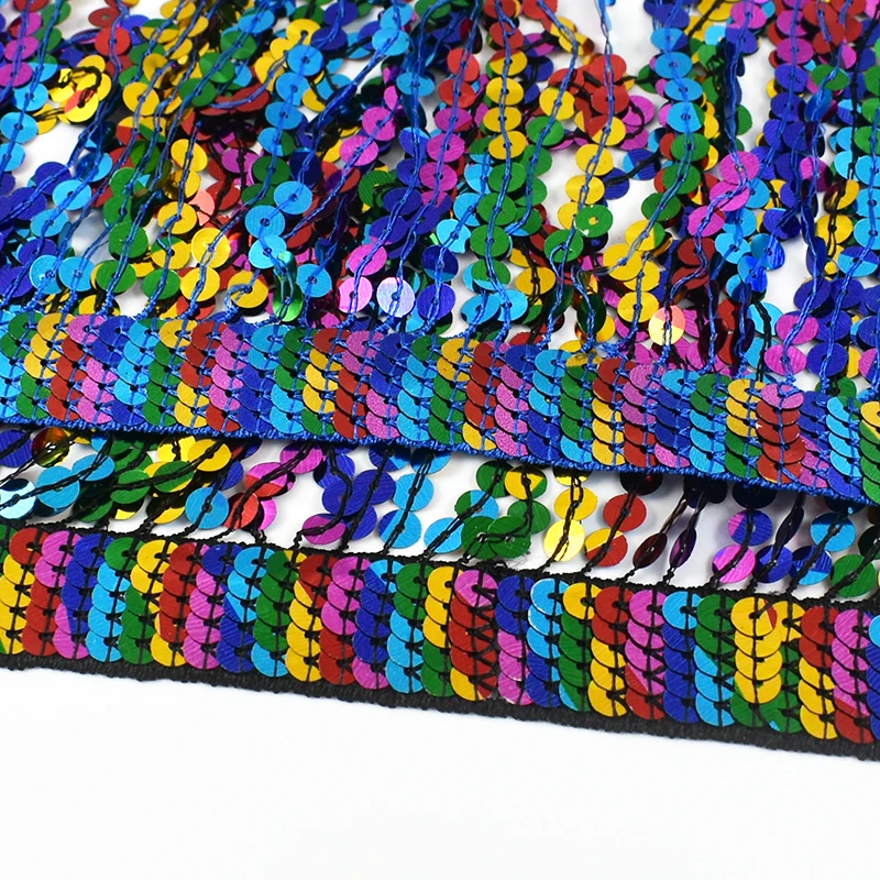 

9/18Yards 16cm Sequin Tassel Fringes Lace Trim Latin Dress Decorative Trimmings Party Costume Tassels Fringe Sewing Accessories
