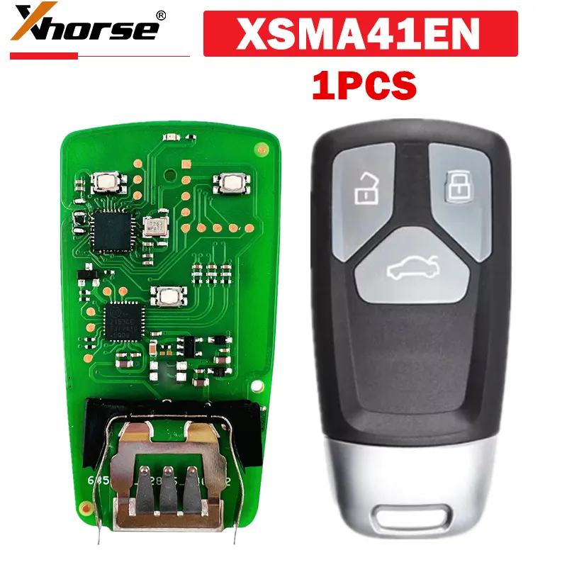 1PCS Xhorse XSMA41EN A4 MLB Remote Key A.DI A4 Model 3 Buttons Complete Key work with VVDI MLB Tool VVDI2 Key Tool Plus