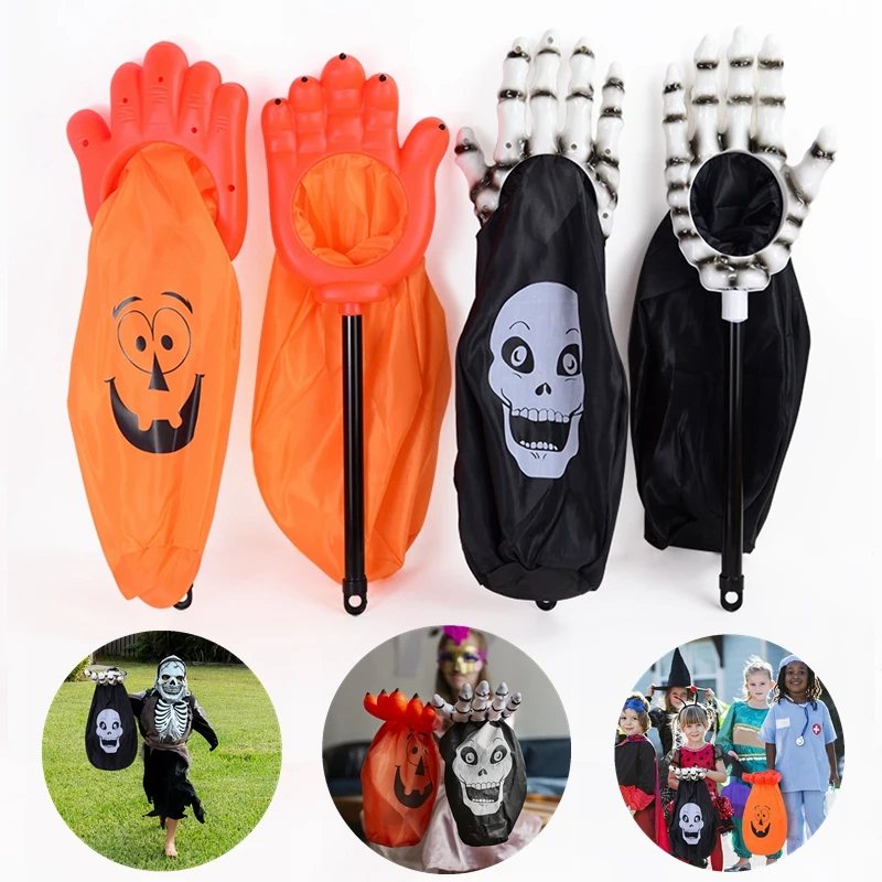 Halloween Decoration Pumpkin Ghost Candy Bag Trick or Treat Snack Gift Packaging Bags Halloween Party Kids Favor Decor Supplies