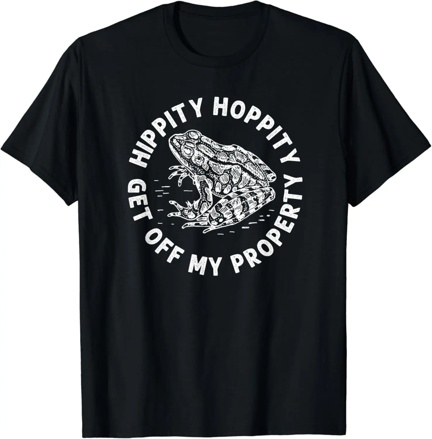 Funny Libertarian Frog Hippity Hoppity Get Off My Property T-Shirt