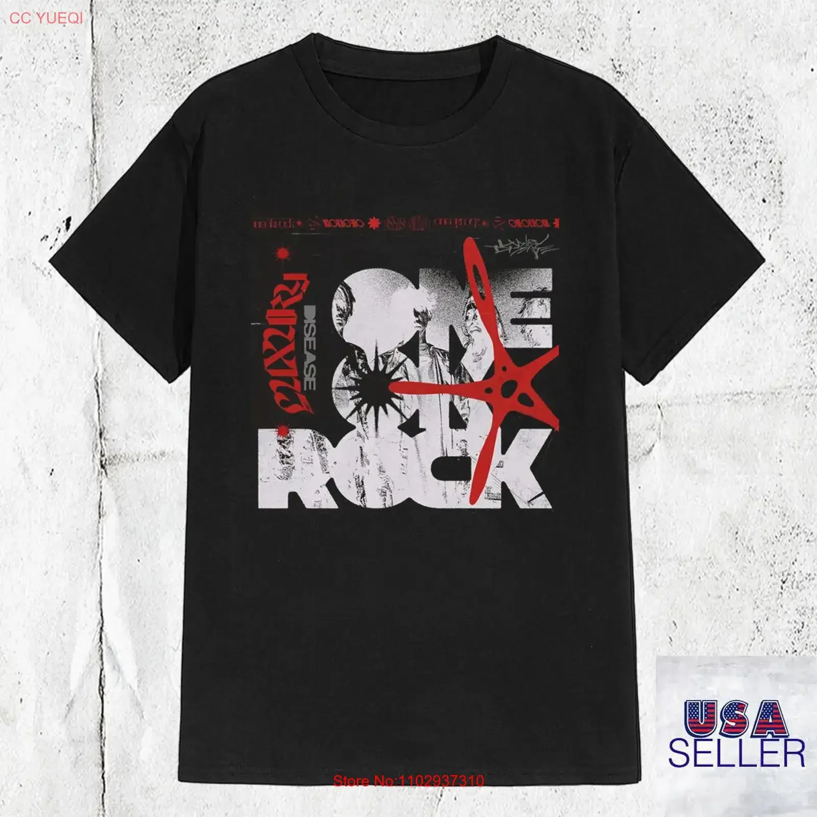 Luxury Disease ONE OK ROCK Black Cotton T Shirt Size S 5XL vintage
