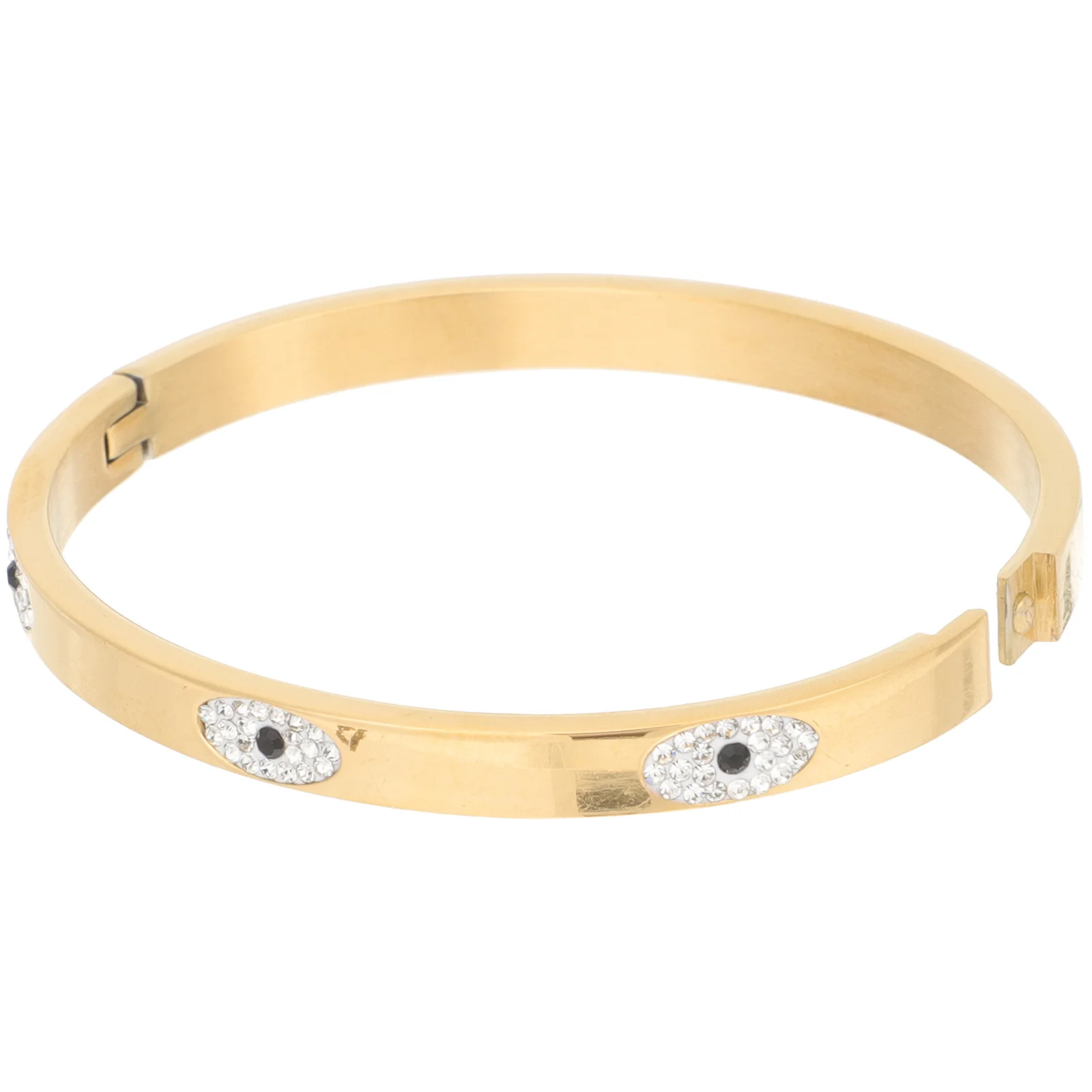 

TENDYCOCO Devil's Eye Bracelet for Women Gold Stainless Steel Evil Eye Bangle Trendy Fashion Jewelry Decorative Wrist Accessory