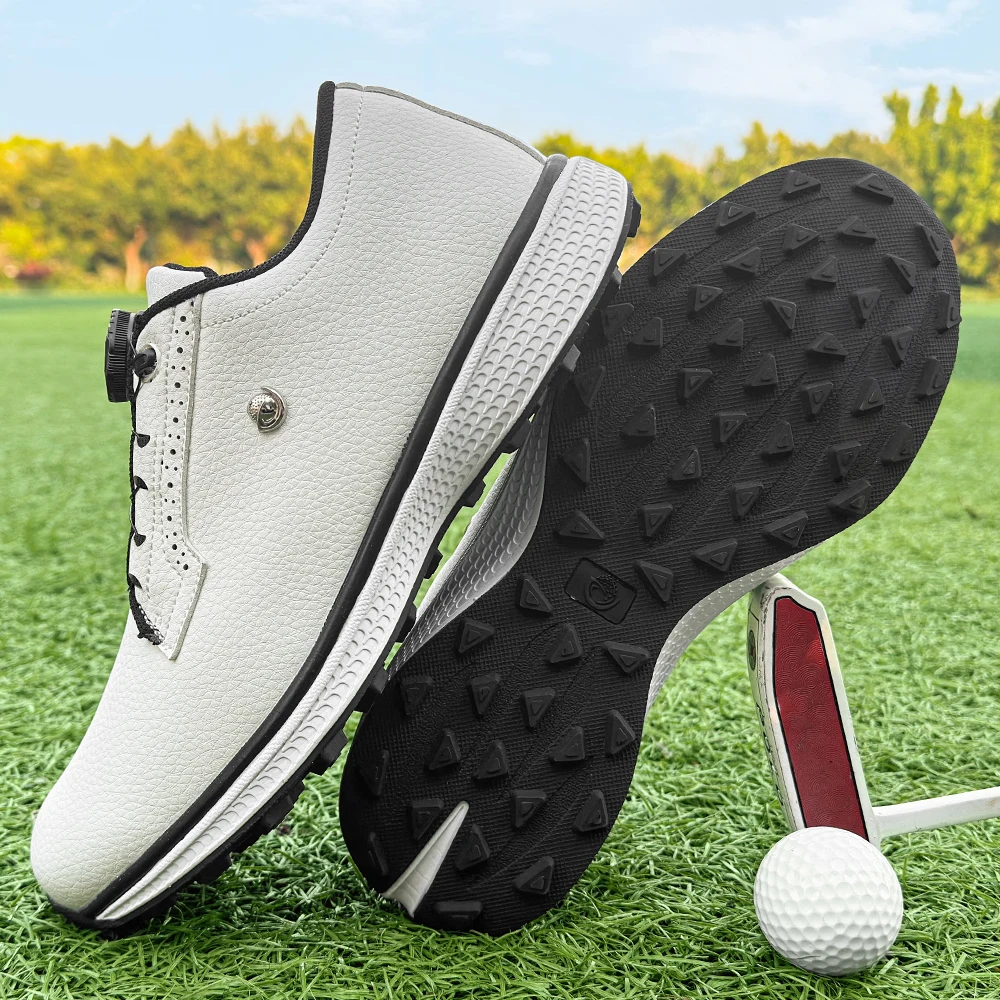 

Новинка 2023 года, профессиональная обувь для гольфа, уличная модная обувь для отдыха и фитнеса, мужская большая противоскользящая спортивная обувь для гольфа без ногтей