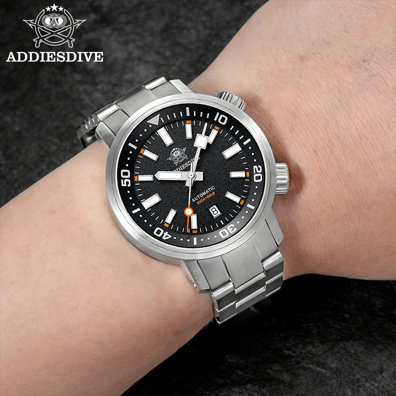 

Мужские часы для дайвинга ADDIESDIVE, водонепроницаемость 200 м, 8215, автоматический механический механизм, нержавеющая сталь 316L, BGW9, светящийся сапфир