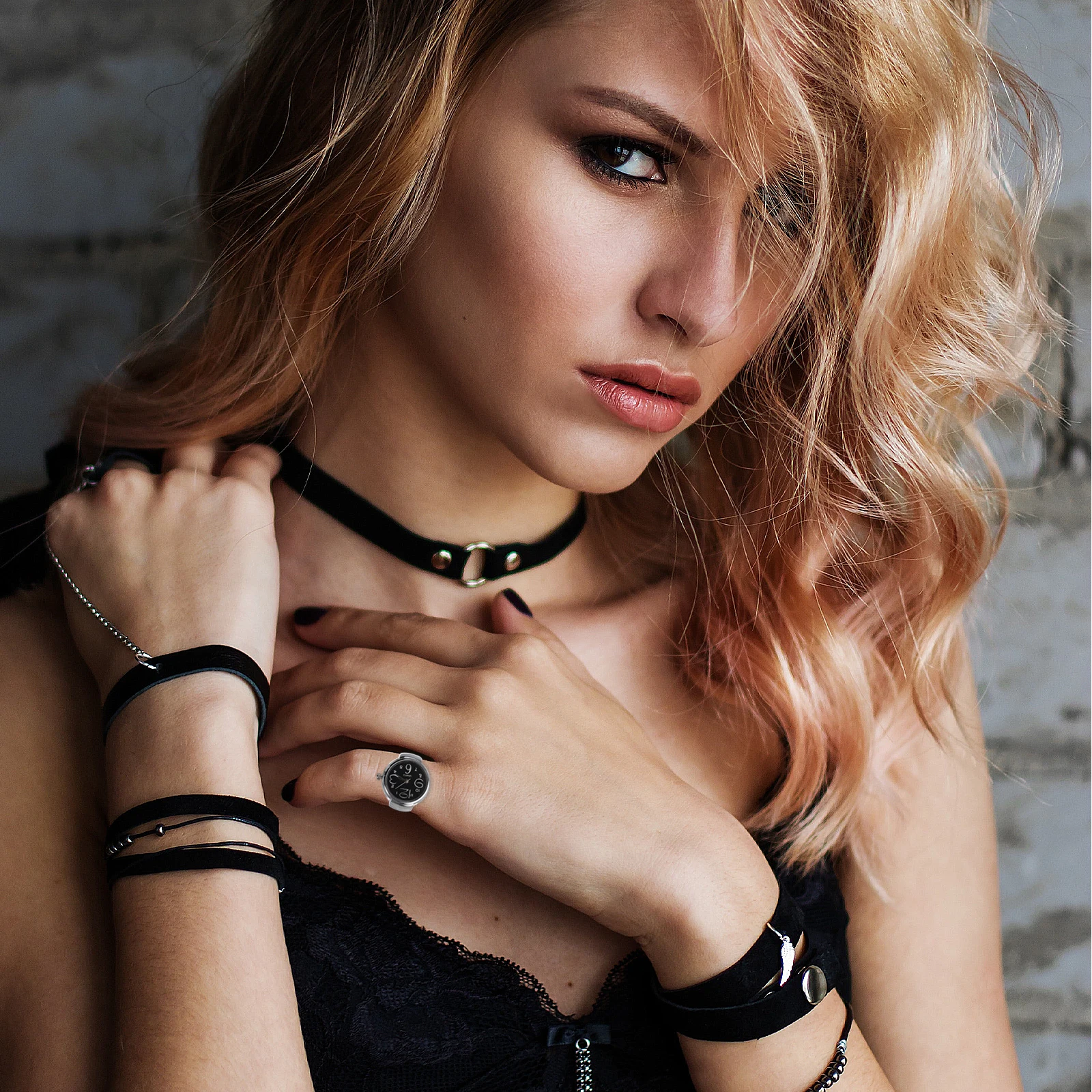 

2 Pcs Couple Ring Watch Finger Wear Watches Mini Women Movement Quartz for Girls