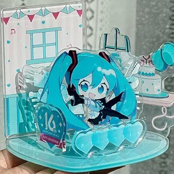 2024 New Anime Hatsune Miku 16th anniversary Figure Kawaii Q version Acrylic DIY combination Standing Plates Model Toys Gifts