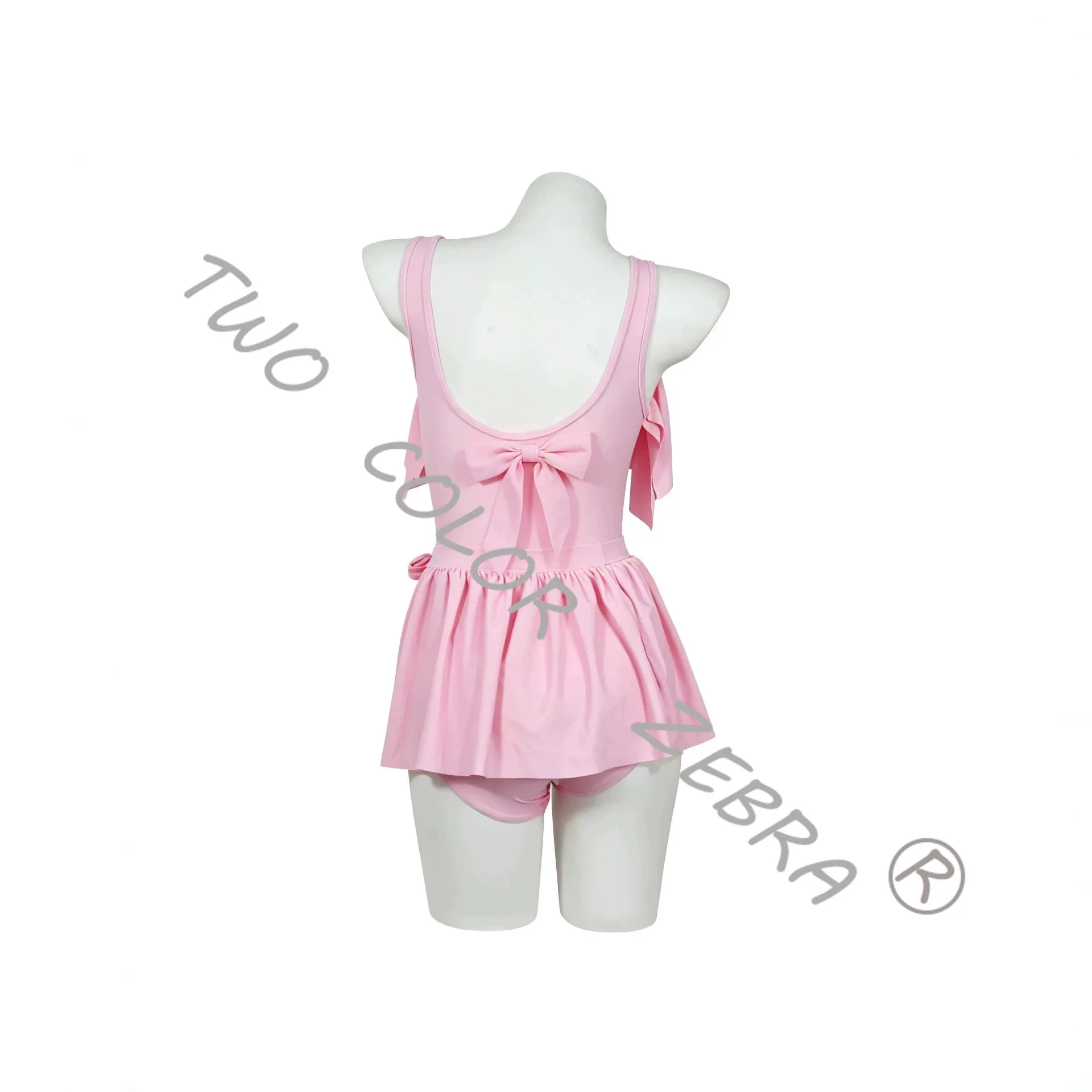 Game Genshin Impact Sangonomiya Kokomi Swimsuit Cosplay Costume Cute Pink Two Piece Skirted Bathing Suit for Summer Beach Party - view 6