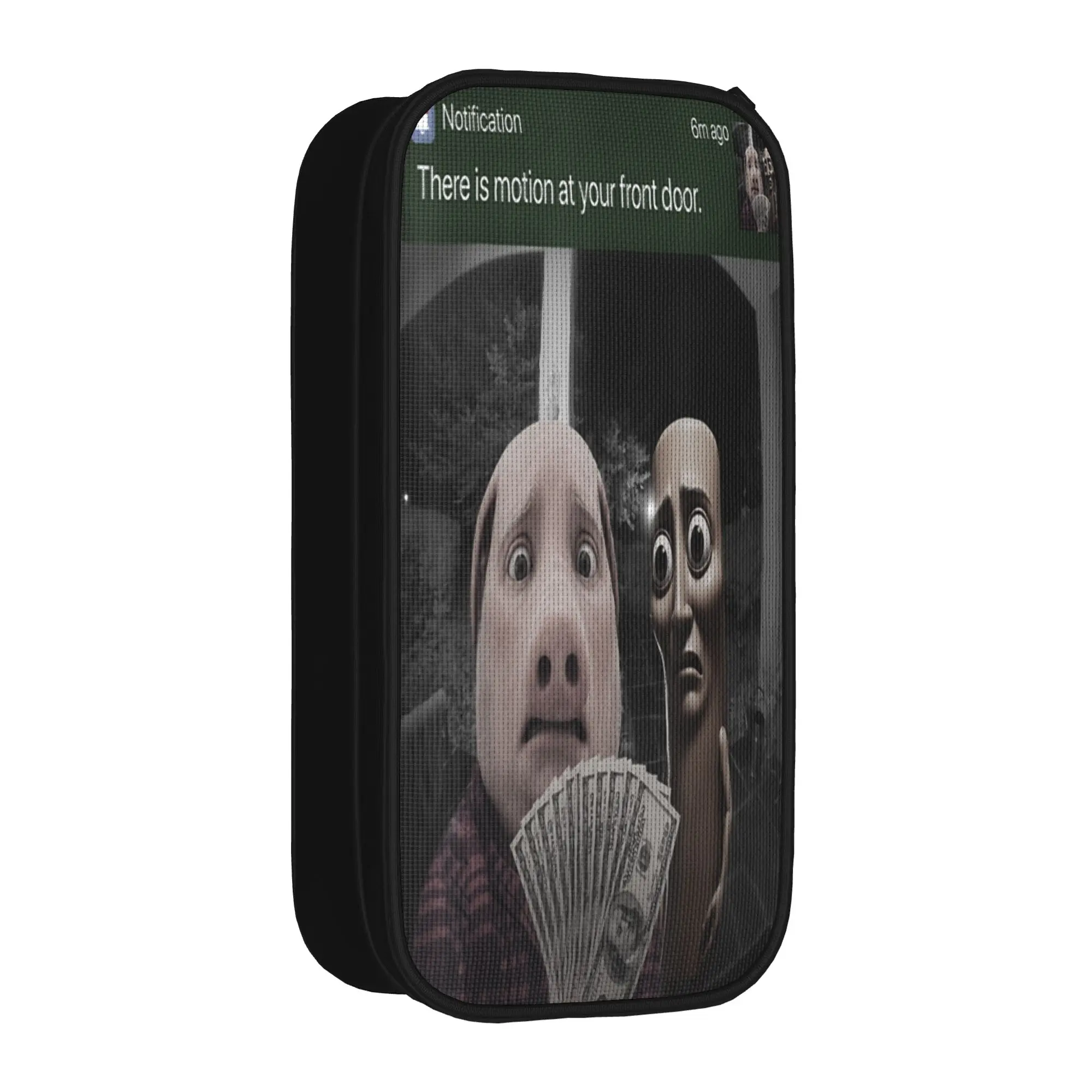 John Pork and Tung Tung Tung Sahur Front Door Motion Pencil Case Girls Boys Aesthetic Pencil Bag School Pencil Cases Stationery