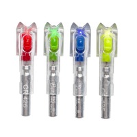 ID6.4mm Arrow Lighted Nock High-Visibility Archery LED Arrow Nocks with .285”/.297”/.300”/.305” Bushings Crossbow Archery Nocks