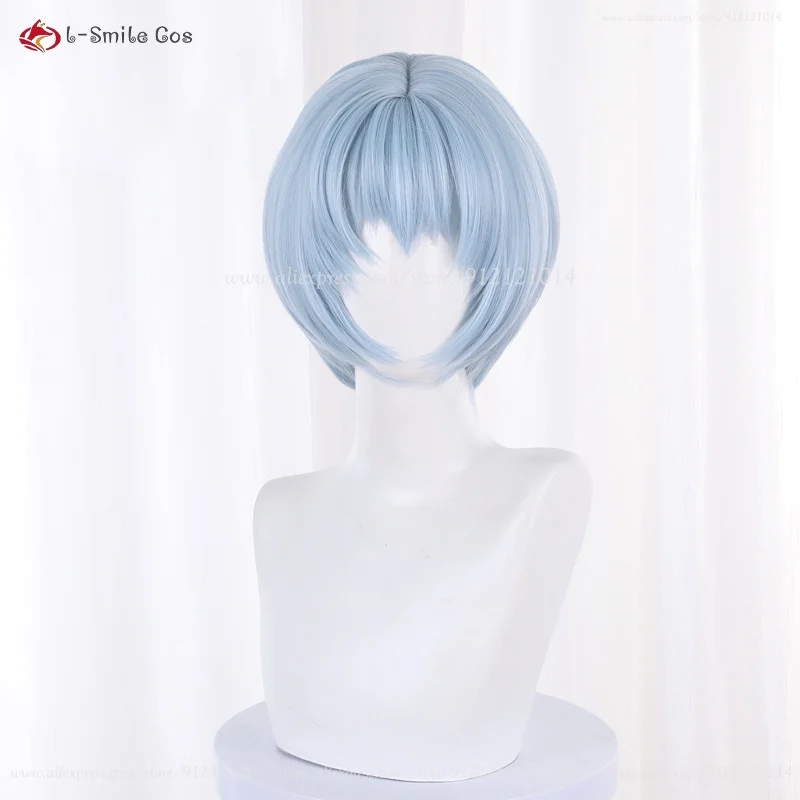 Anime EVA Rei Ayanami Rei Cosplay Wig Blue Simulated Scalp Short Wigs Heat Resistant Synthetic Hair Ayanami Rei Cosplay Headwear