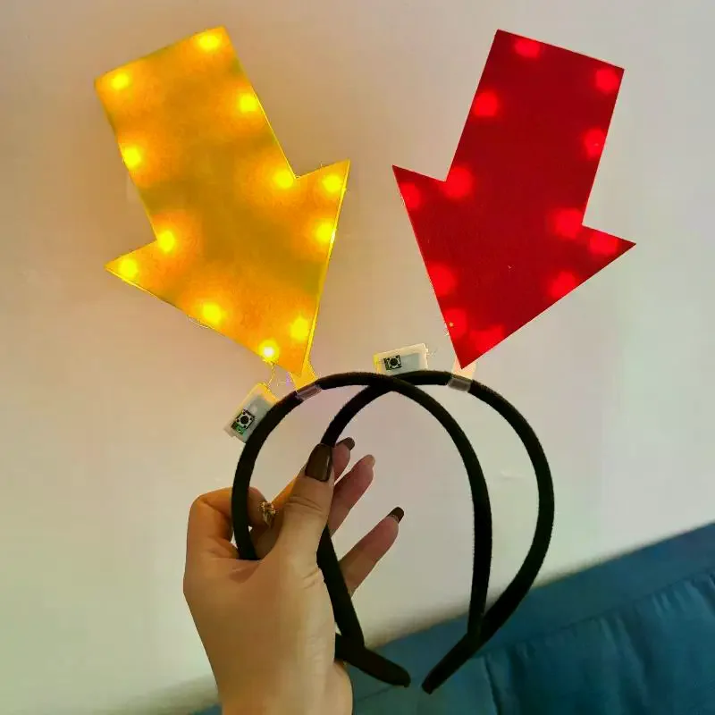 Einzigartiges Pfeil-Licht-Stirnband, lustiges Fragezeichen-Haarband, Weihnachts-Gastgeschenke, Mädchen-Kopfbedeckung, Feiertags-Haarreif, Kostüm-Kopfschmuck