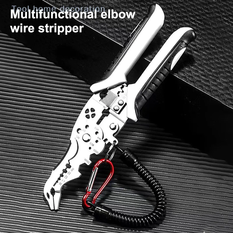 Multi-function Wire Stripper With Elbow Professional Electrician Pliers Crimping Tool Wire Crimper Cutter Wiring Tools Hand Tool