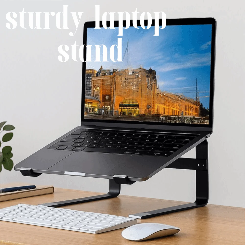 Sturdy Double Layer Laptop Stand Iron Detachable Mount Computer Stand Universal Base Ventilated Notebook Riser Desktop Use