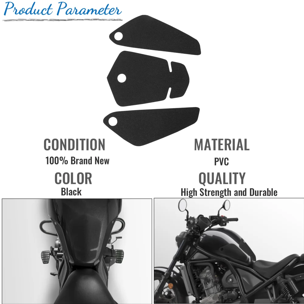 For Honda Rebel CM CMX 1100 2021-2023 Tank Knee Grip Traction Side Decals Motorcycle Anti Slip CM1100 CMX1100 Tank Pad Stickers