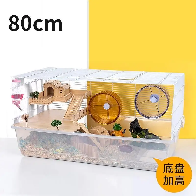 

Hamster Cage Heightened Double-story Luxury Villa Castle 80 Large Basic Cage Hamster Nest Pet Golden Bear Large Villa