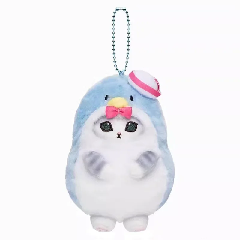 Mofusand Cos Serie Plüsch-Schlüsselanhänger Niedliche Katzen-Plüschfigur Taschenanhänger Weiche Stoff-Accessoires als Geburtstagsgeschenk