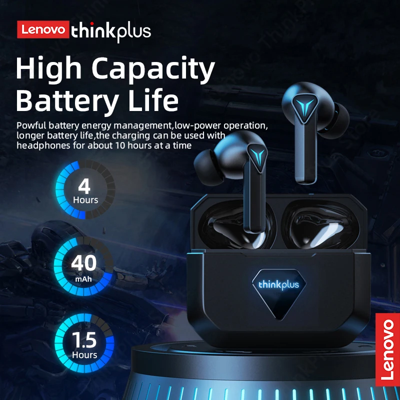 Originele Lenovo GM6 Bluetooth 5.0 Koptelefoon Draadloze Oordopjes Gaming Smart Afstandsbediening Headset Lage Latency Hoofdtelefoon Met Microfoon