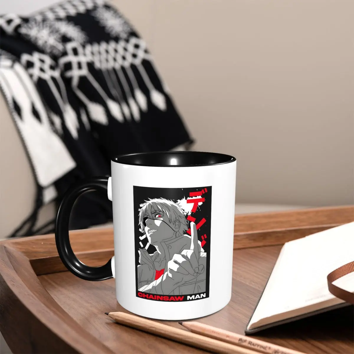 Anime Chainsaw Man Devil Mug Funny Ceramic Coffee Cups Tea Mugs Milk Cup Drinkware Gift for Friends