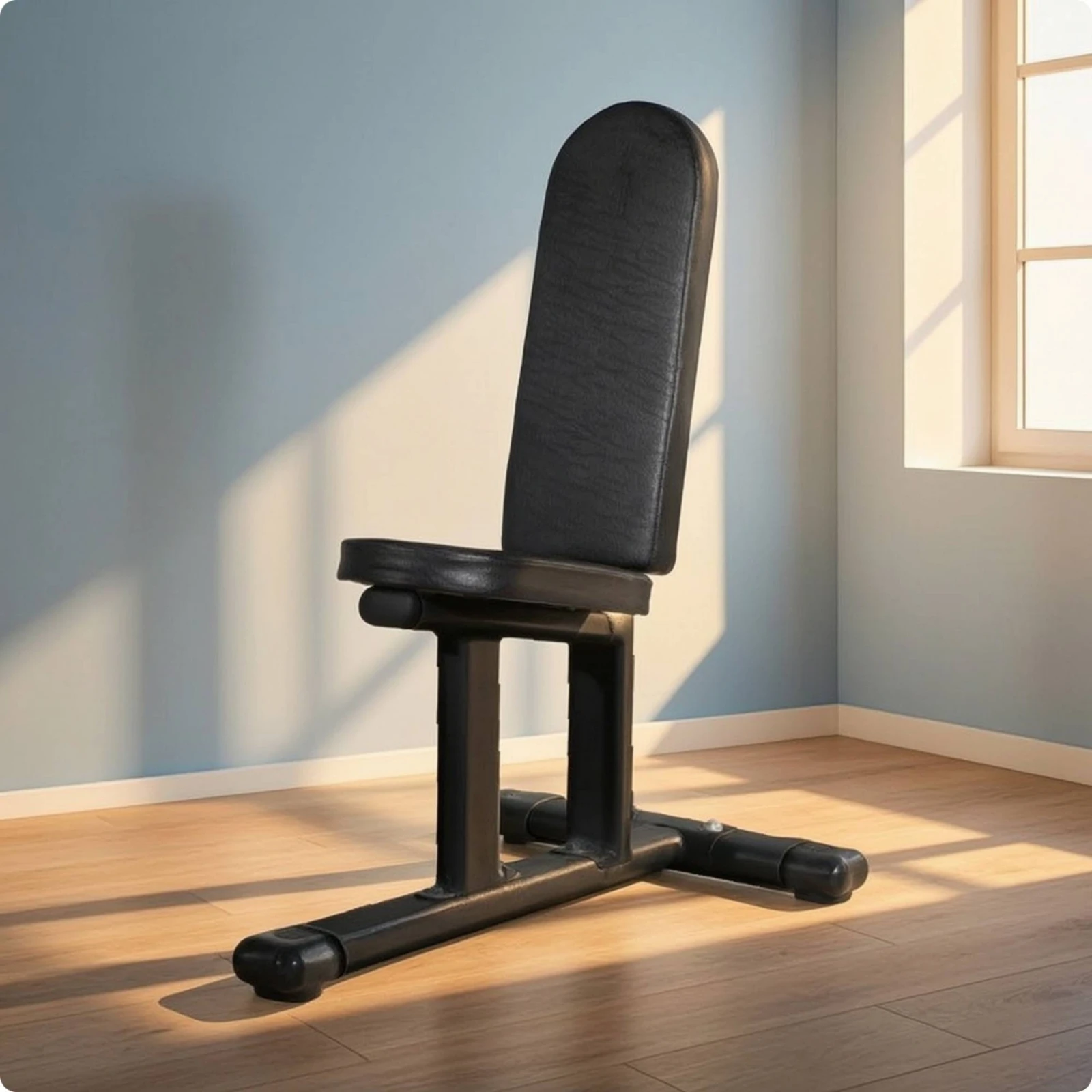 

90-Degree Gym Bench Padded Upright Exercise Bench Comfortable Non-Slip for Weightlifters