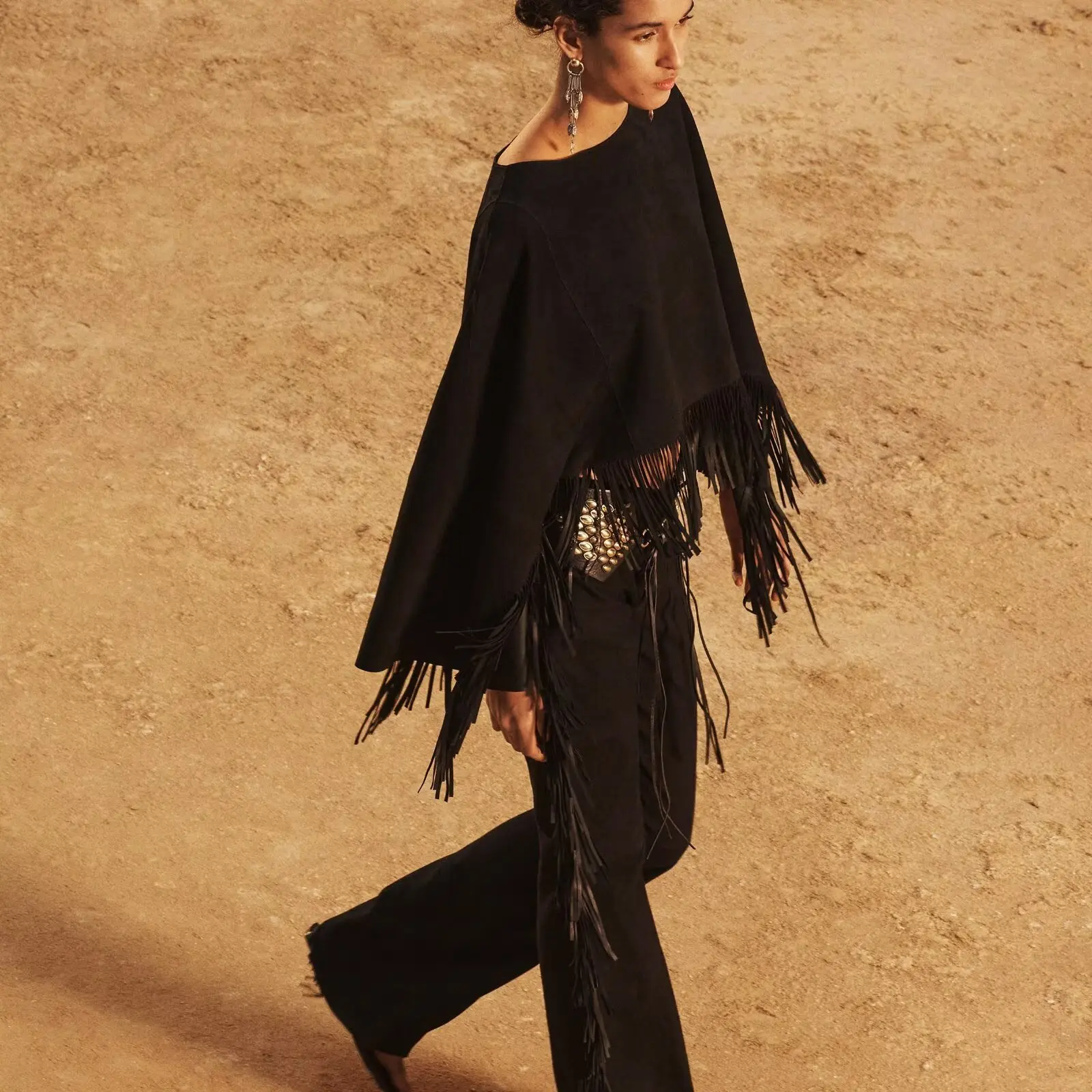 

s' Lazy Sle Fringed Cover up Sweater Versatile Sweet Cool Polyester Fiber Long Sve round Ne Casual Knitted Top