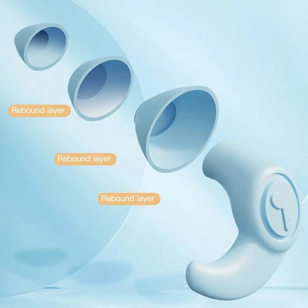 Силиконовые затычки для ушей с защитой от шума, многоразовые затычки для ушей с шумоподавлением, водонепроницаемые затычки для ушей для плавания, мягкие затычки для ушей с блокировкой звука