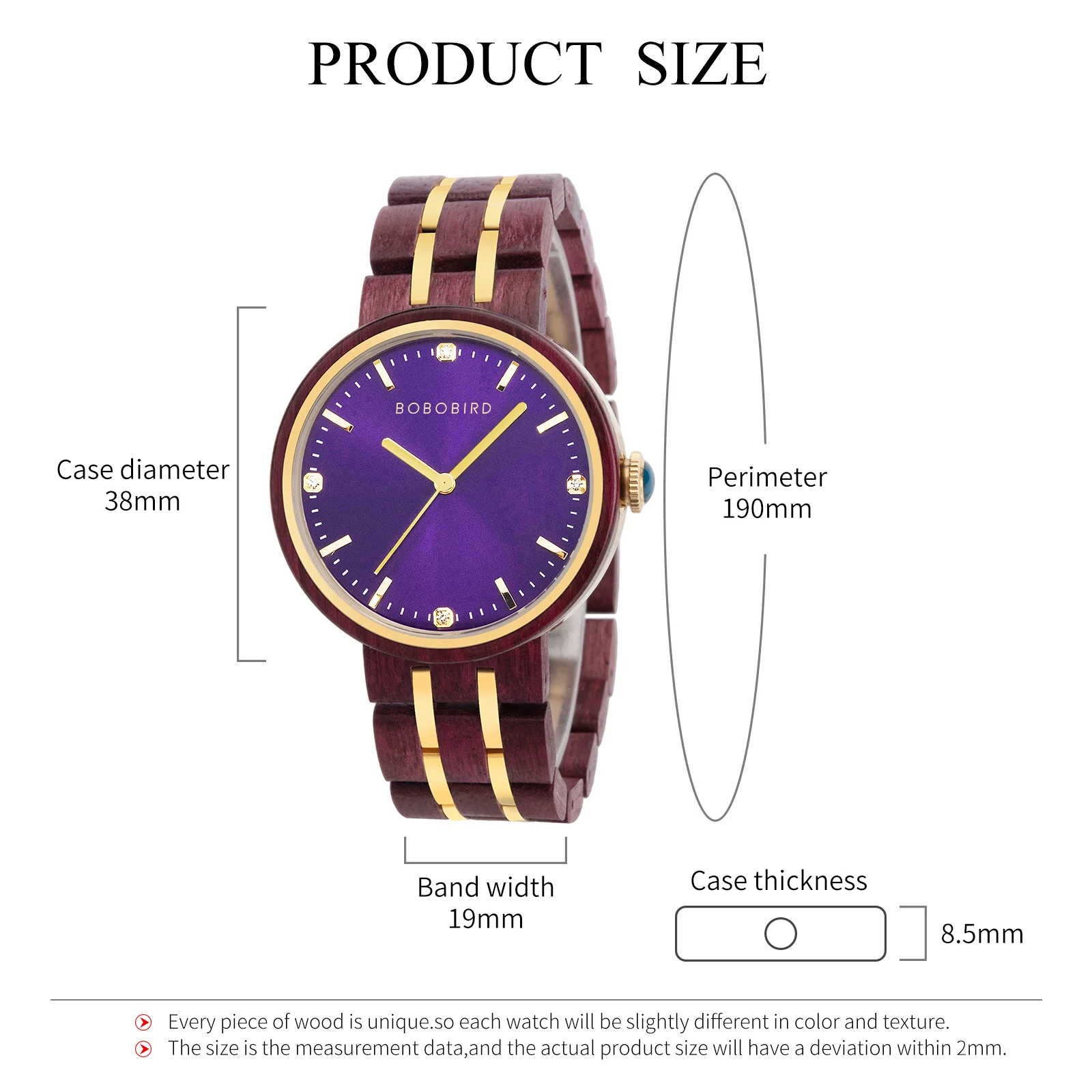 BOBO BIRD Wooden Watch Women Wristwatch Fashion Clock Japanese Quartz Movement Timepiece Anniversary Great Gift Box Dropshipping