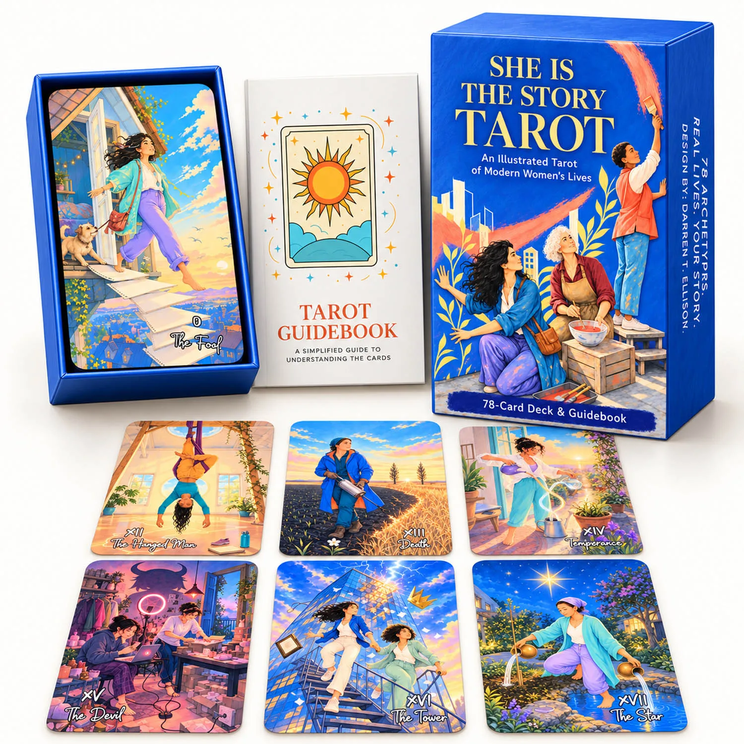 78 cartes de tarot, 13x8 cm, jeu de cartes de tarot « Elle est l’histoire », inspiré de la vie des femmes modernes, jeux de cartes.
