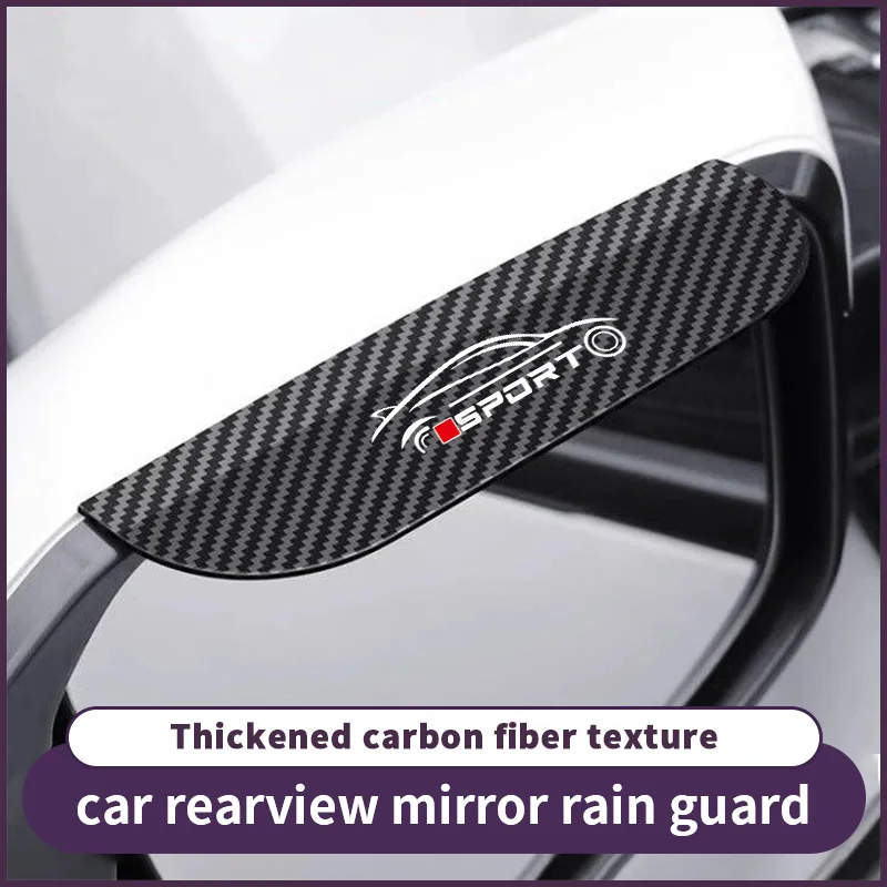 1 paire de rétroviseurs de voiture, protection anti-pluie, version sport, rétroviseur à clipser, pare-pluie