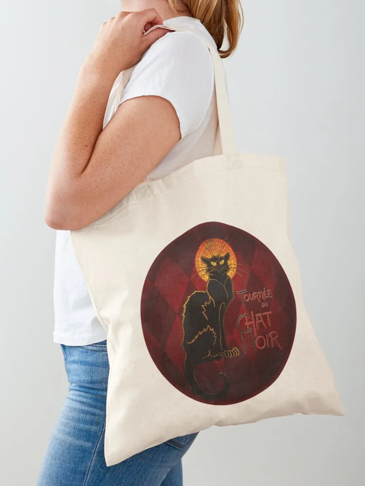 

Chat Noir Tote Bag canvas tote Beach bag Portable shopping bag for beach