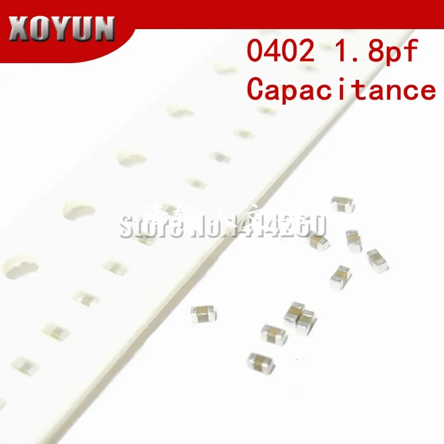 100pcs 0402 1.8pf 1R8 50V X7R 10% SMD ceramic capacitor MLCC