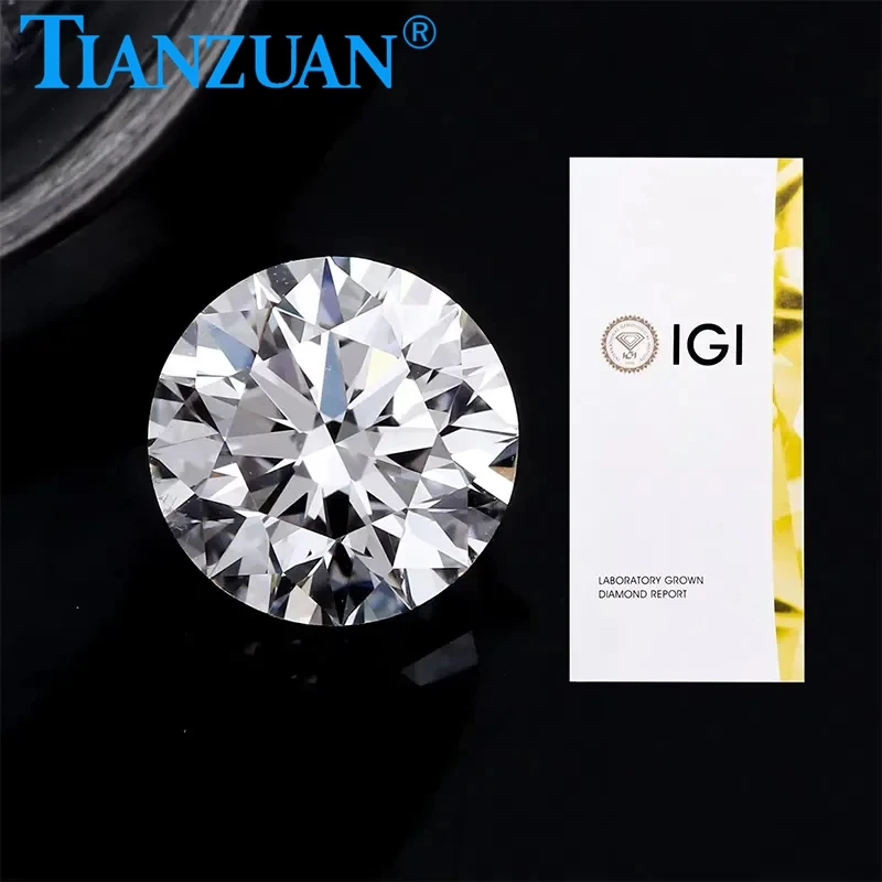 Special offer 0.3CT-1.5CT D Color Lab Grown Diamond HPHT Round Brilliant Cut Loose Gemstone Bead with IGI Certified