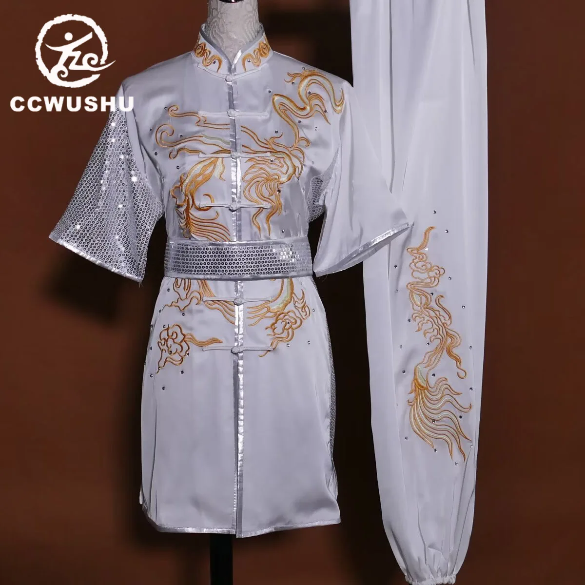 Tailor-Made Wushu Clothes Changquan Uniform Martial Arts Competition Kungfu Embroidered Traditional Martial Clothing CCWUSHU