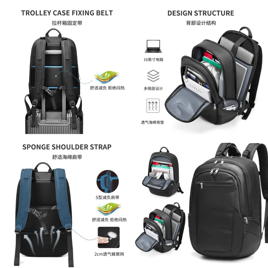 

【Новый стиль】2022 - эксклюзивный компьютерный рюкзак для мужчин, деловой рюкзак для поездок на работу, школьный рюкзак для студентов, мужской повседневный рюкзак большой вместимости.