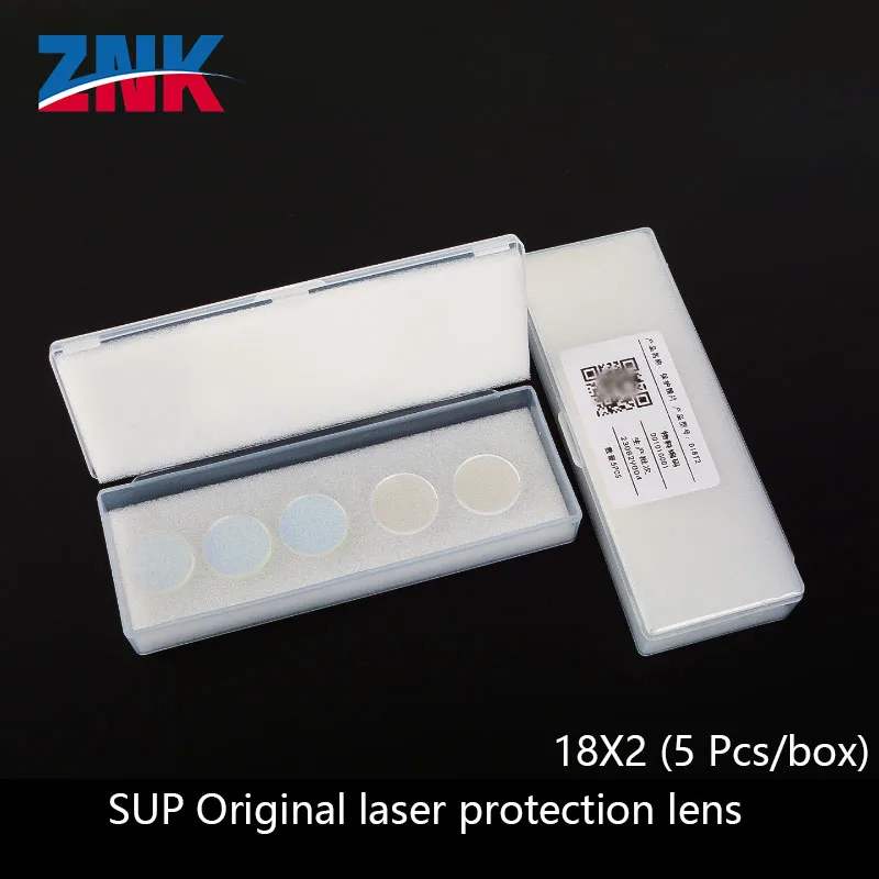5 Pcs/box ZNK Laser CQWY Original Laser Protective Lens 18*2mm Protective Windows Lenses For SUP Laser Welding Gun Quartz Lens