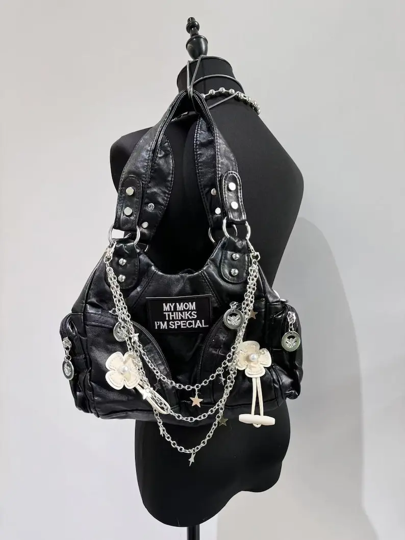 

Лидер продаж Y2K стиль ретро стиль сумка на плечо Spicy Girl Y2K Wasteland стиль винтажная кожаная сумка на плечо для женщин